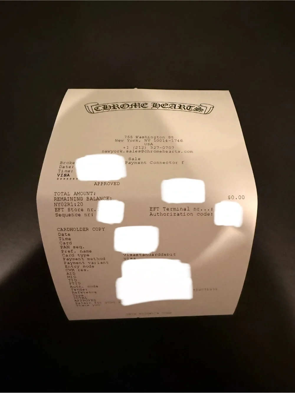 Chrome Hearts Paper Chain Necklace 20in Brand New W/Receipt